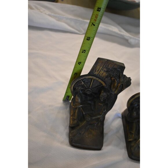 Mid Century Cast Metal Huckleberry Finn Bookends PMC 87 - Philadelphia Metal Co. - Picture 9 of 10